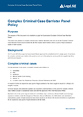 Complex criminal case barrister panel policy thumbnail