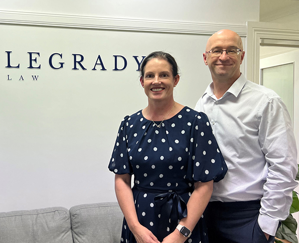 Samantha Legrady and Bernie Mitchener of Legrady Law.