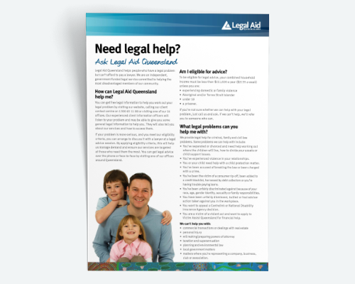 Need legal help? Ask Legal Aid Queensland thumbnail