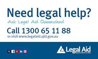 Legal Aid Queensland wallet card tumbnail