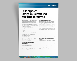 Child support, Family Tax Benefit and your child care levels thumbnail